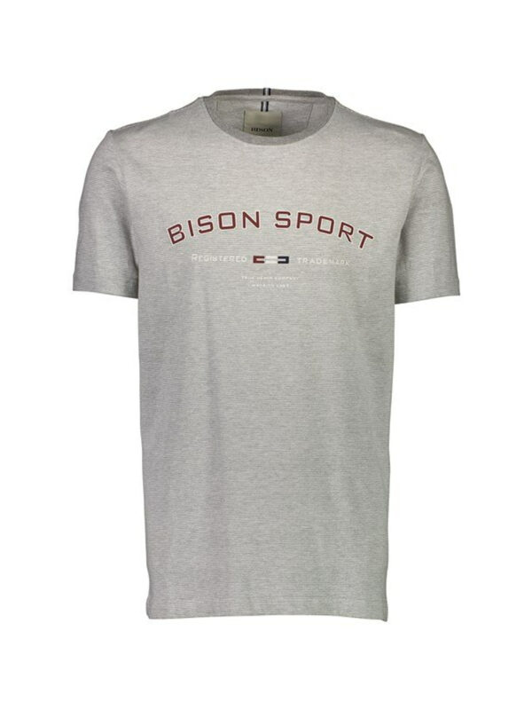 Bison T-Shirt 80-400074 Grey Melange