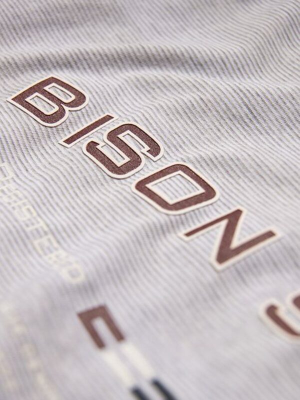 Bison T-Shirt 80-400074 Grey Melange
