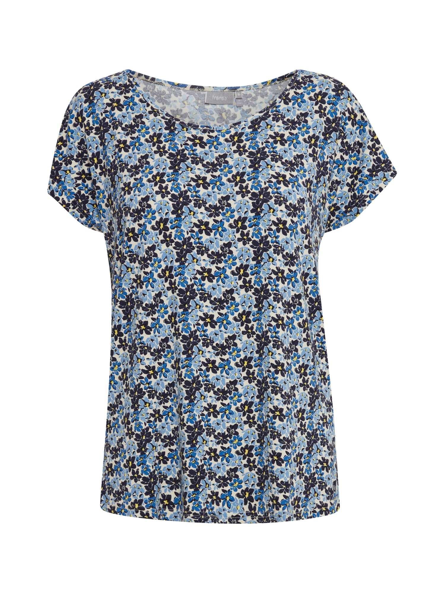Fransa FRFEDOT 2 T-Shirt Nebulas Blue Mix - Tøjkurven | Rundhalsshirts