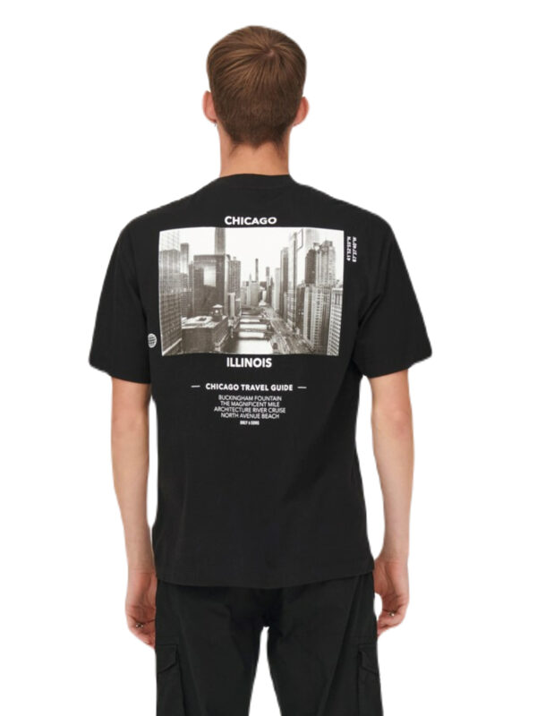 Only & Sons ONSGUS Photoprint S/S T-Shirt Sort