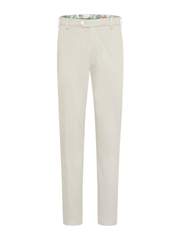 Meyer Chinos Med Mikrooptik Beige