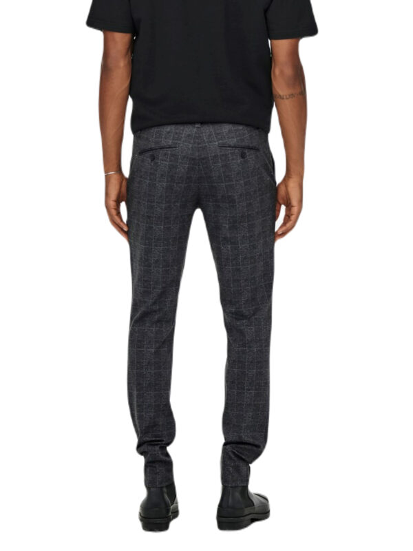 Only & Sons Mark Checked Performance Pants Black
