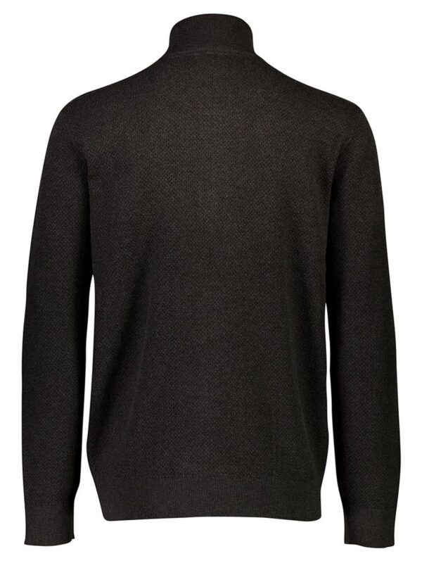 Jacks Sportswear Intl. Structure zip cardigan knit Charcoal Mel