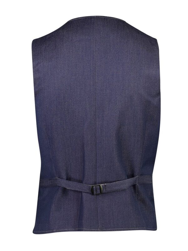 Lindbergh Black Denim Look Stretch Vest Navy Mix