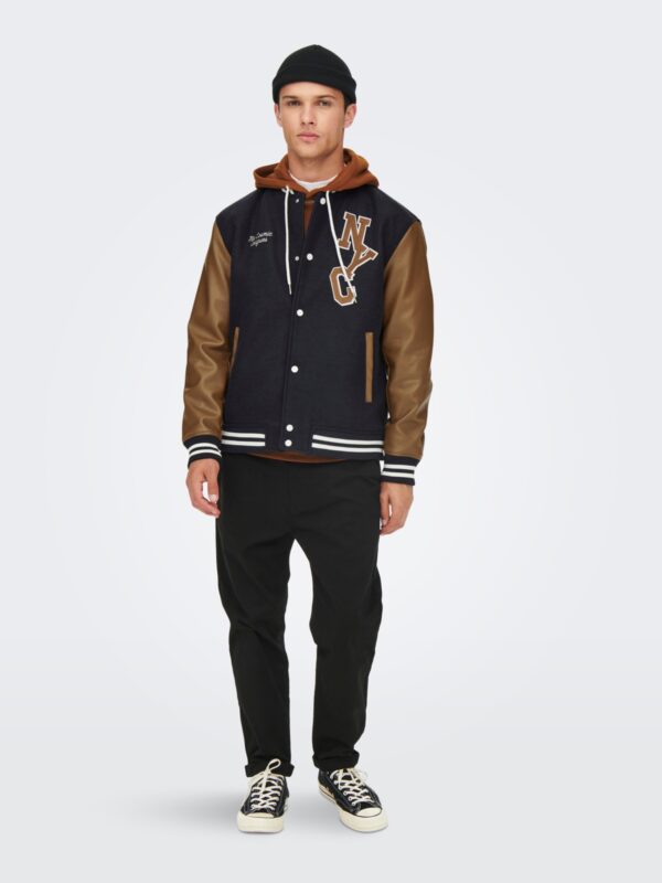 Only & Sons ONSJAY VARSITY JACKET OTW Dark Navy