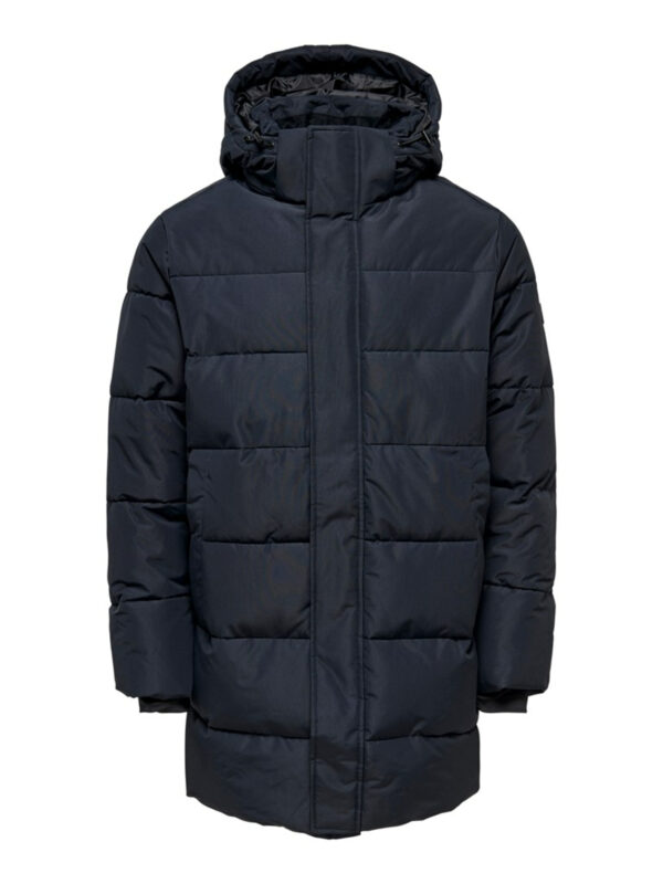 Onlty & Sons ONSCARL LONG QUILTED COAT OTW Dark Navy