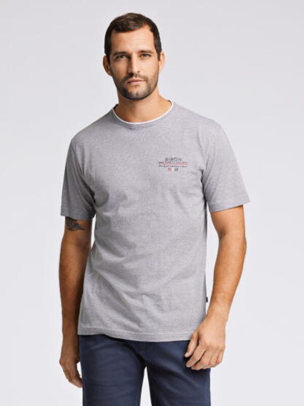 Bison Mini Striped T-Shirt 80-400093 Olive
