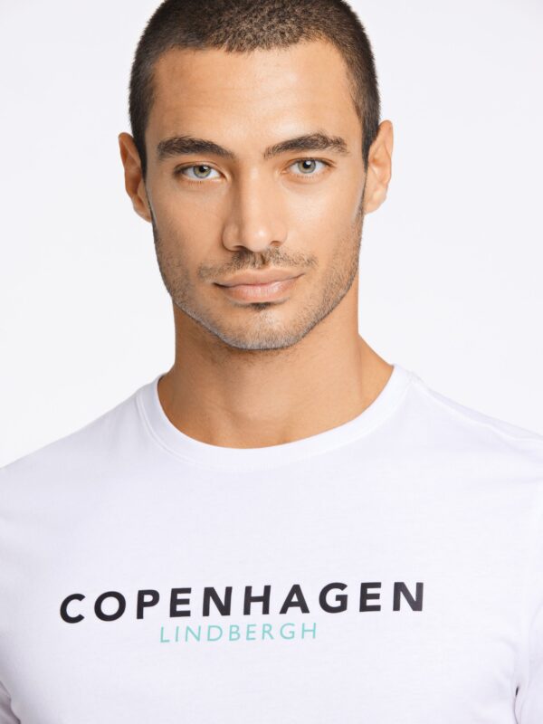 Lindbergh Copenhagen Print T-Shirt S/S White