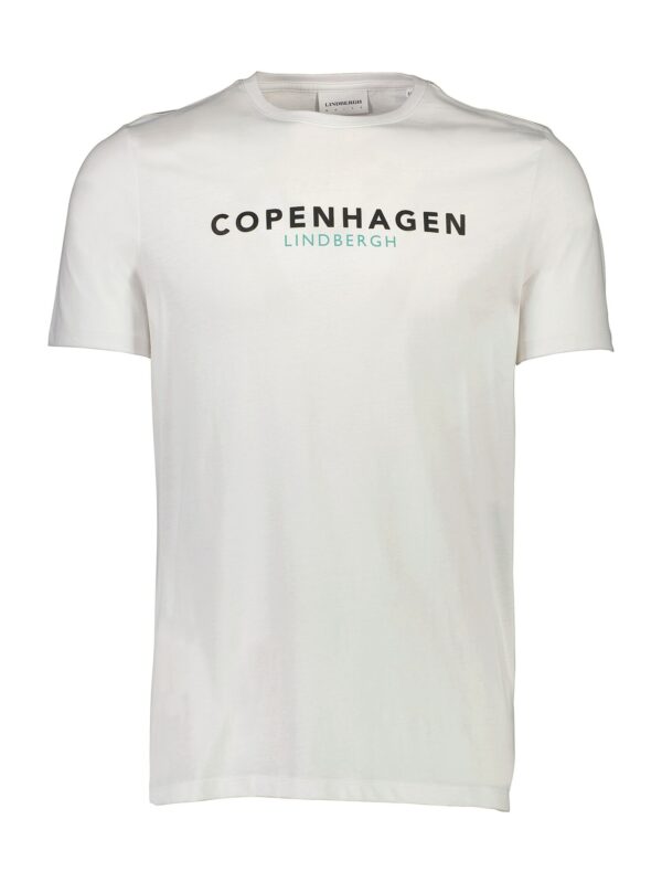 Lindbergh Copenhagen Print T-Shirt S/S White