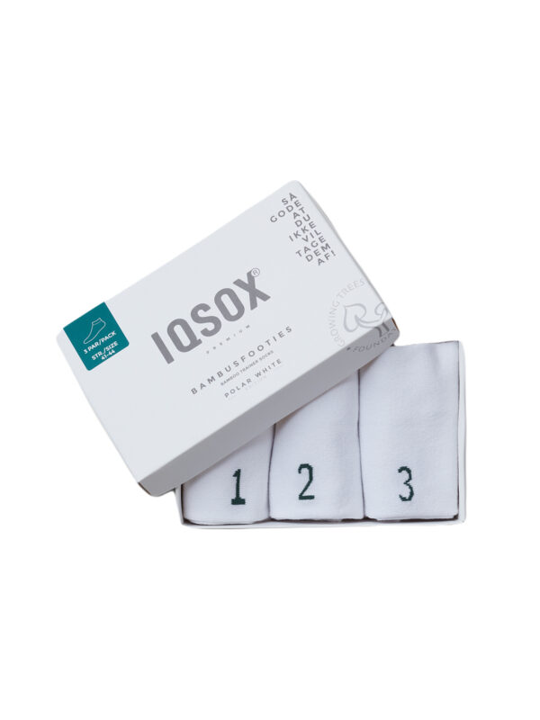 IQ Sox Bambus Footies 3-pack Polar White