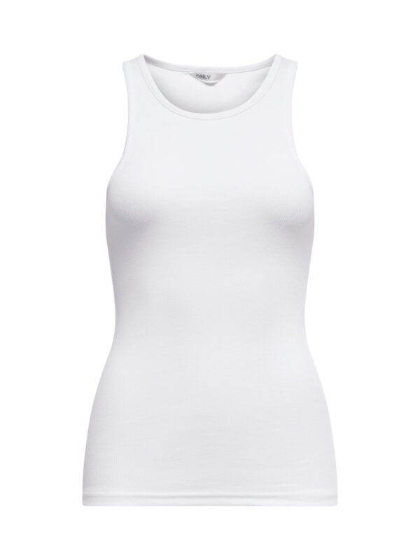 Only Kenya Rib Tank Top White