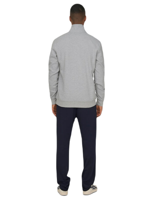 Only & Sons Kodyl 1/4 Zip Sweatshirt Light Grey Melange