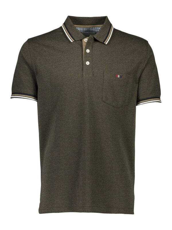 Bison Piqué Polo 80-431004 DK Brown Mel