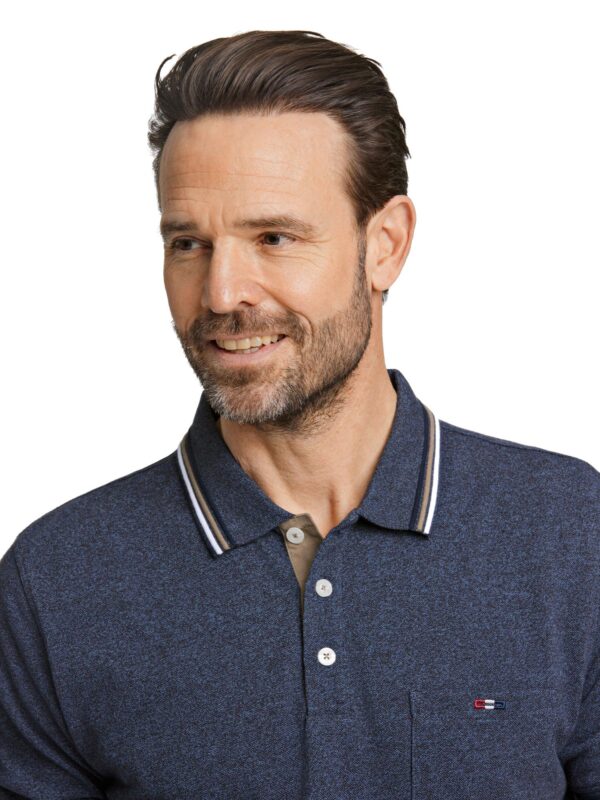 Bison Piqué Polo 80-431004 Dust Sea Blue