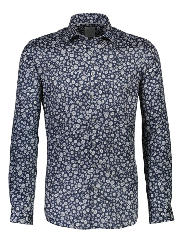 Lindbergh 1927 Printed Skjorte 30-247204 Dark Blue