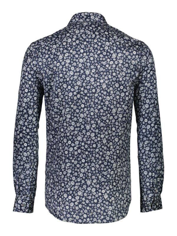 Lindbergh 1927 Printed Skjorte 30-247204 Dark Blue