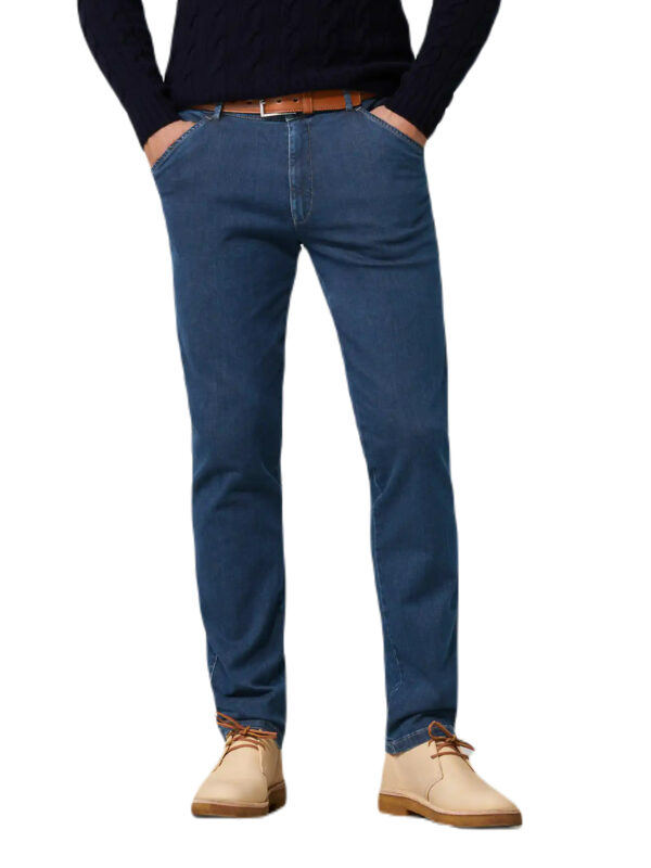 Meyer Two-Coloured Jeans 2-4547 Blue Stone