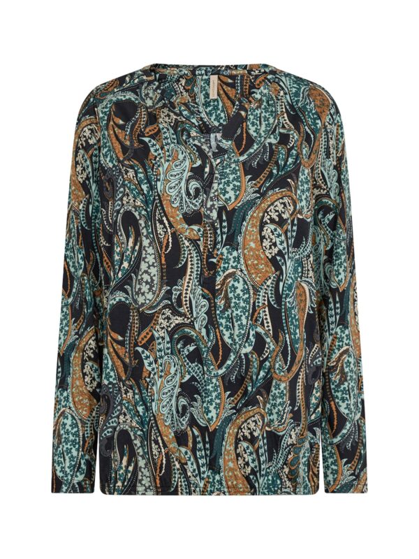 Soyaconcept SC-FELICITY AOP 435 Bluse Mørkegrøn