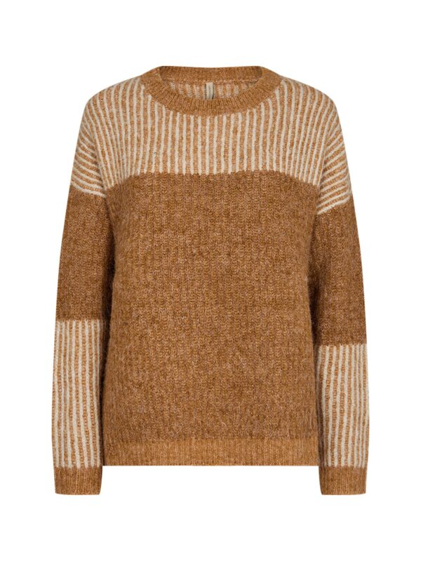 Soyaconcept SC-TORINO YD STRIPE 6 Pullover Camel