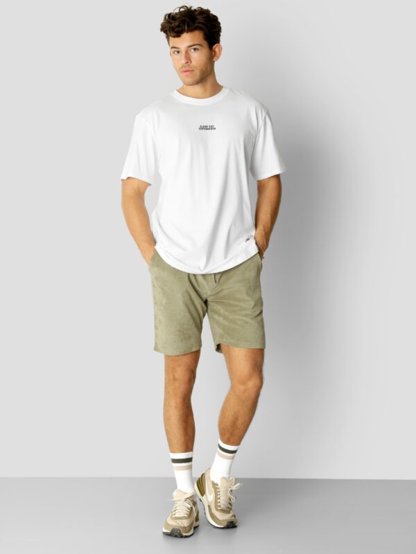 Clean Cut Copenhagen Cohen Brushed Tee SS White