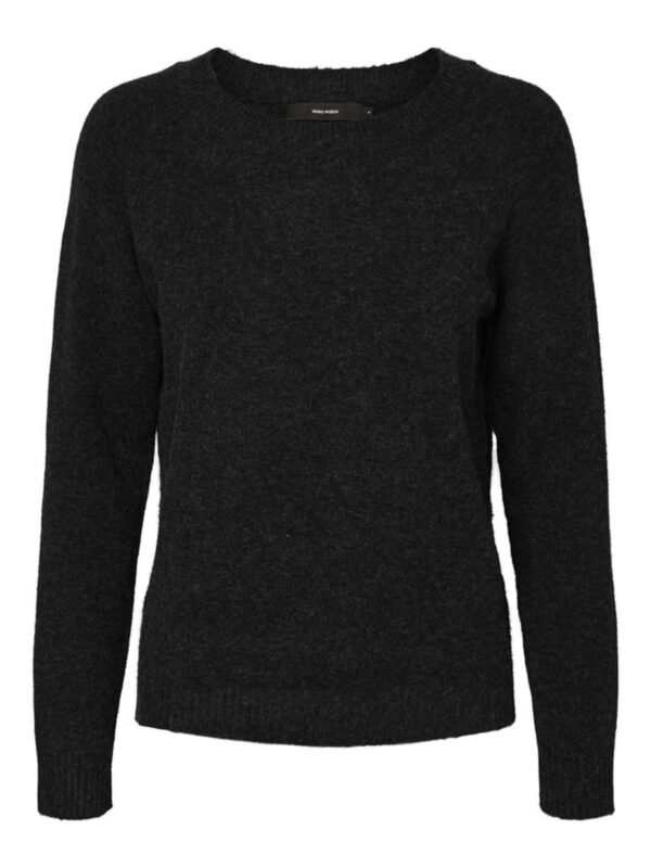 Vero Moda VMDOFFY LS O-NECK Strik Black Melange