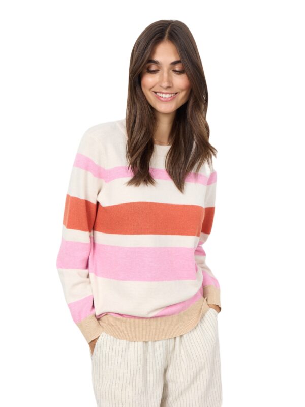 Soyaconcept SC-KANITA STRIPE 14 Pullover Pink Melange