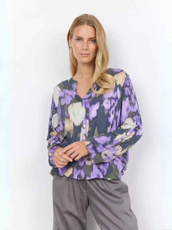 Soyaconcept SC-MARICA AOP 276 Bluse LILAC BREEZE COMBI