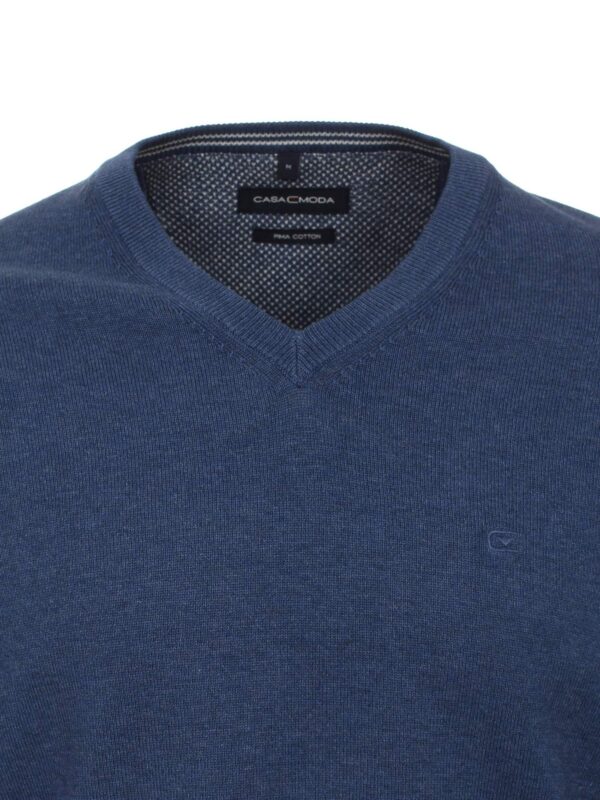 Casa Moda Pullover V-Neck Medieval Blue