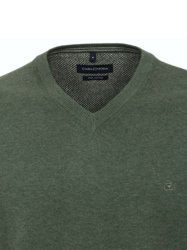 Casa Moda Pullover V-Neck Thyme
