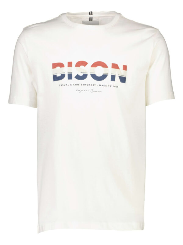 Bison Print T-Shirt 80-400113 Off White