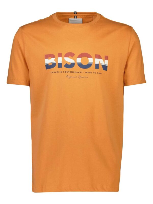 Bison Print T-Shirt 80-400113PLUS LT Orange