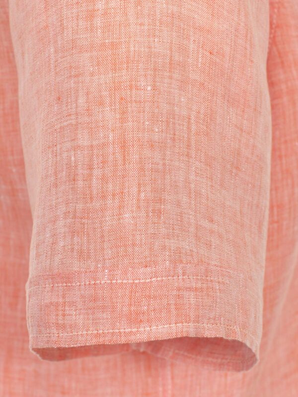 Casa Moda Casual Kortærmet Hørskjorte Tangerine Tango
