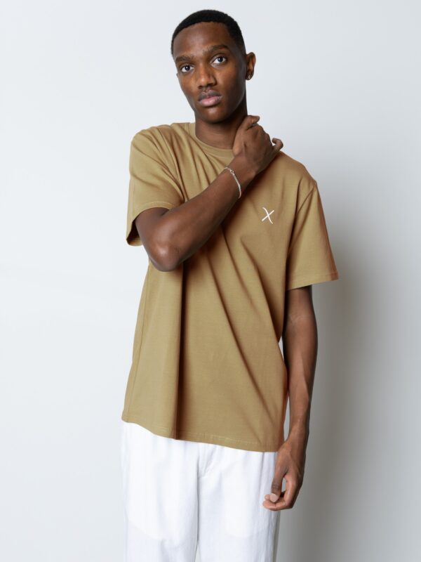 Clean Cut Copenhagen Cross Logo T-Shirt Dark Khaki