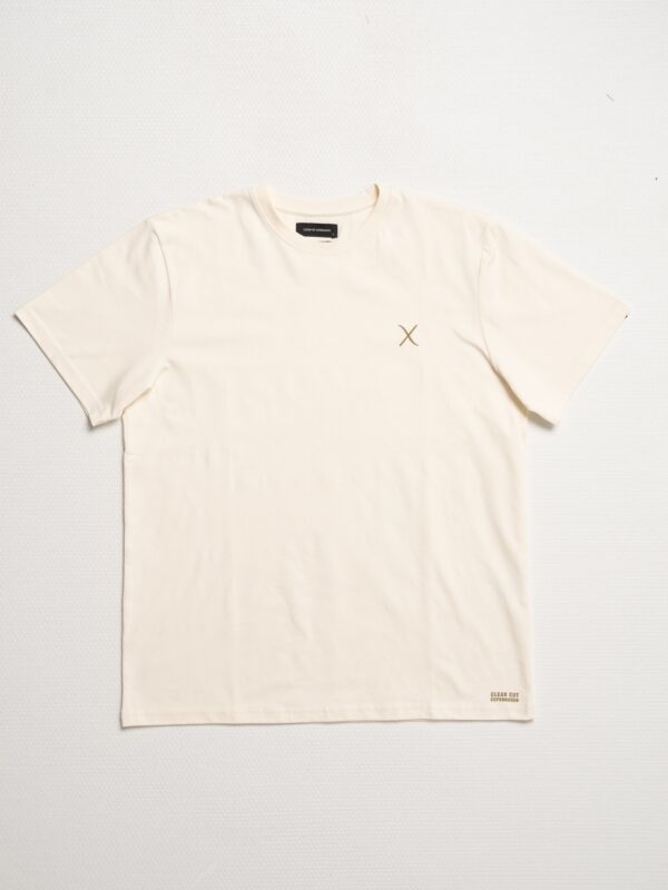 Clean Cut Copenhagen Cross Logo T-Shirt Ecru