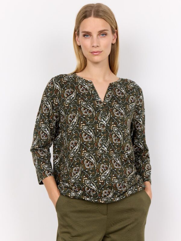 Soyaconcept SC-FELICITY AOP 476 Bluse Olive Combi