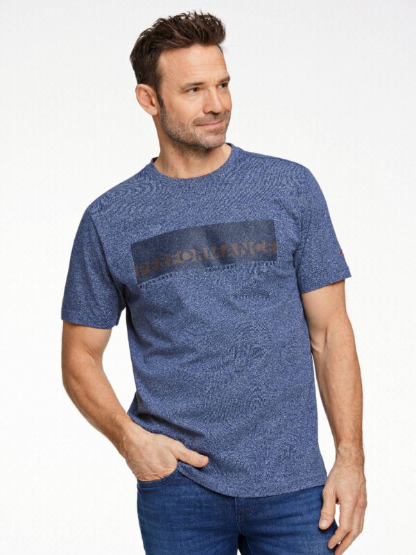 Bison Moulinex tee with print 80-400125 DK BLUE