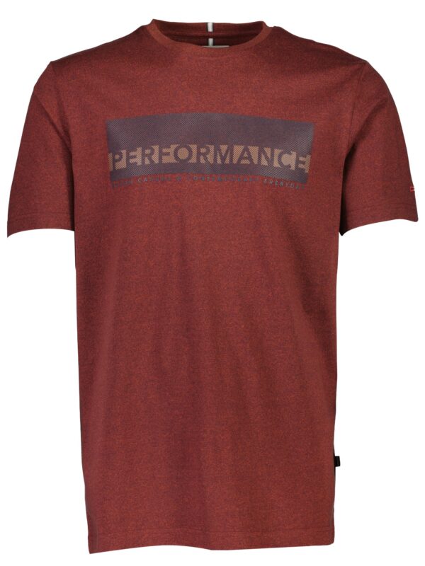 Bison Moulinex tee with print 80-400125 DK RED