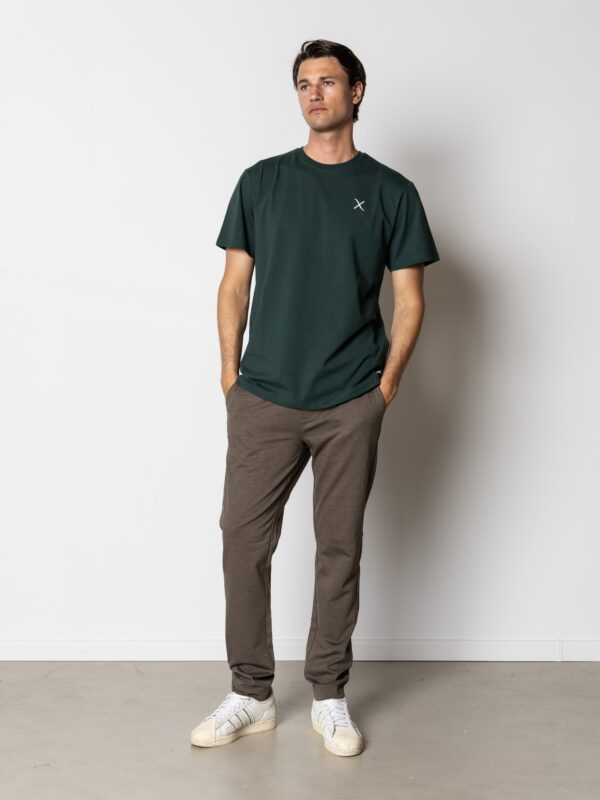 Clean Cut Copenhagen Cross Logo Organic Tee Deep Green