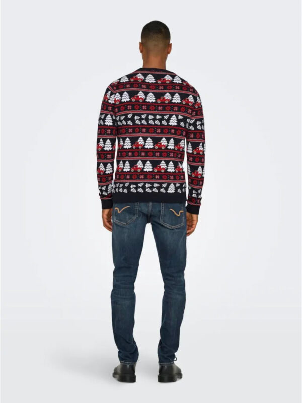 Only & Sons ONSXMAS REG 5 JAQ CREW KNIT Knit Dark Navy