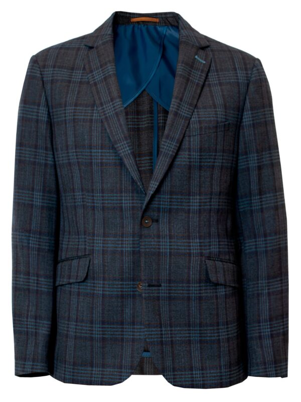 Sunwill Extreme Flexibility Blazer Check Blue