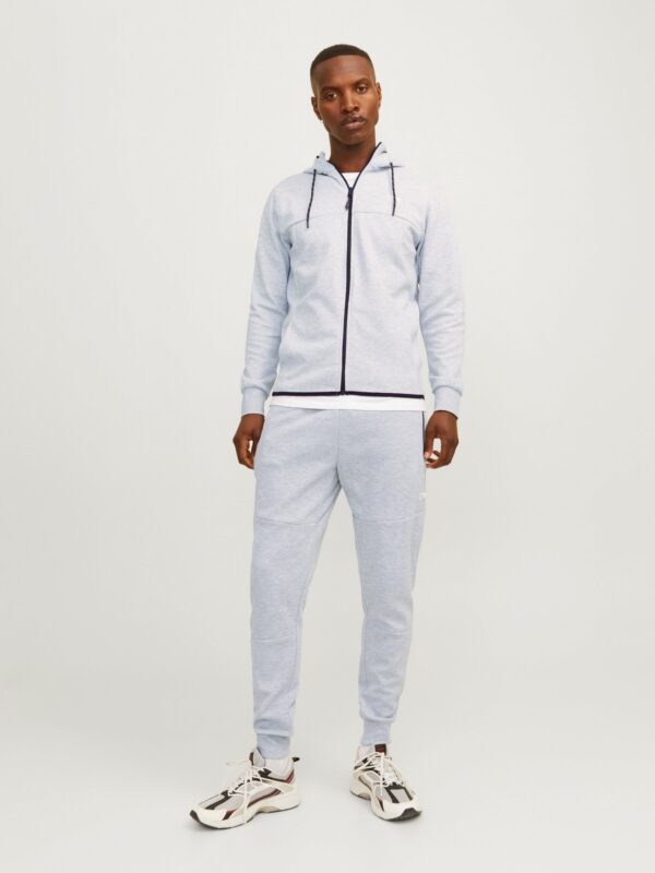 Jack & Jones JCOAIR SWEAT ZIP HOOD NOOS Light Grey Melange