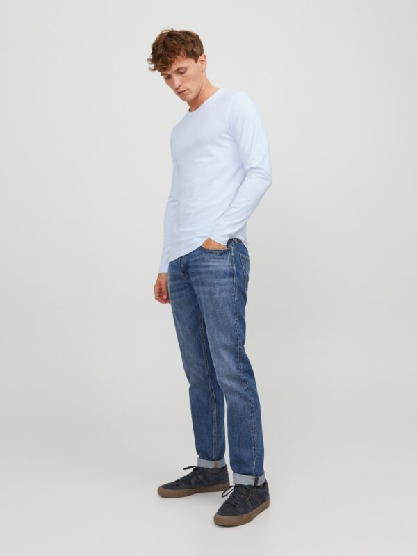 Jack & Jones JJEBASIC O-NECK TEE L-S NOOS White