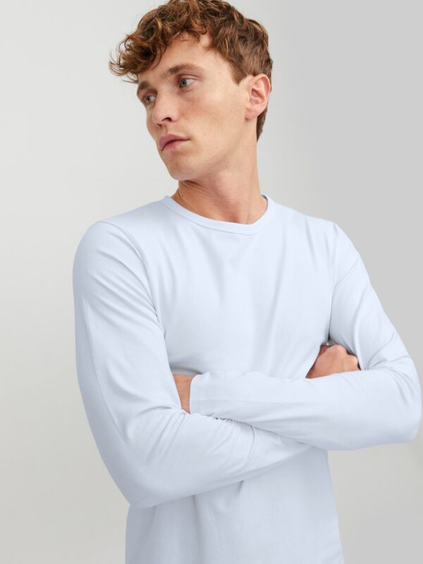 Jack & Jones JJEBASIC O-NECK TEE L-S NOOS White