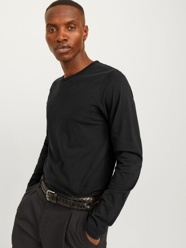 Jack & Jones JJEBASIC O-NECK TEE LS NOOS Black