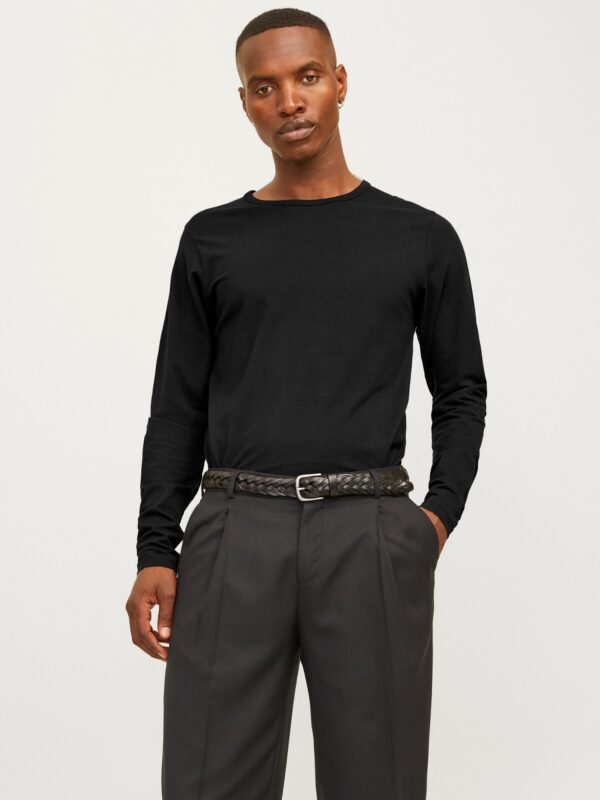 Jack & Jones JJEBASIC O-NECK TEE LS NOOS Black