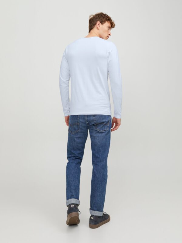 Jack & Jones JJEBASIC O-NECK TEE L-S NOOS White