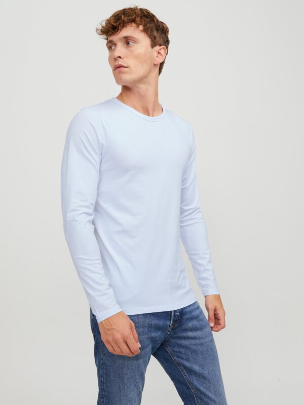 Jack & Jones JJEBASIC O-NECK TEE L-S NOOS White