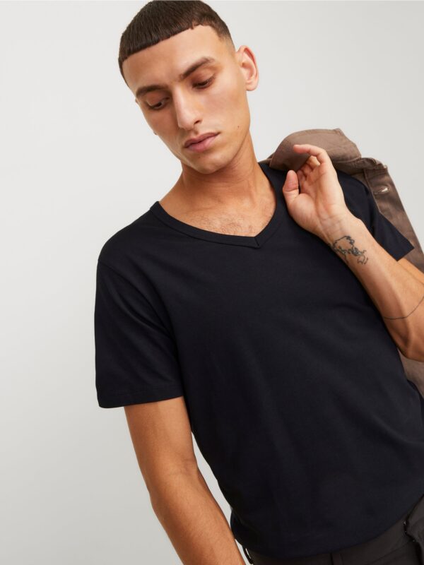 Jack & Jones JJEBASIC V-NECK TEE SS NOOS Black