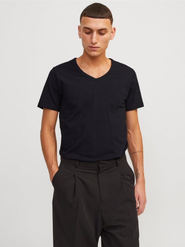 Jack & Jones JJEBASIC V-NECK TEE SS NOOS Black
