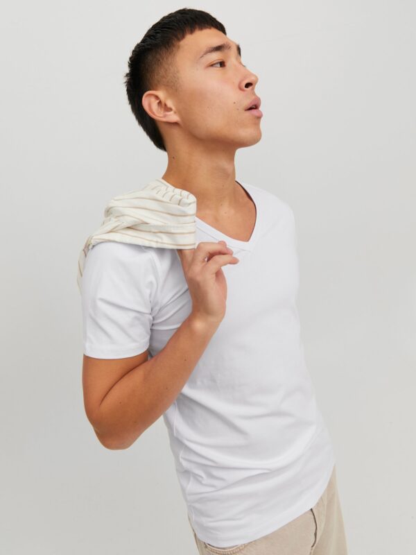 Jack & Jones JJEBASIC V-NECK TEE SS NOOS White